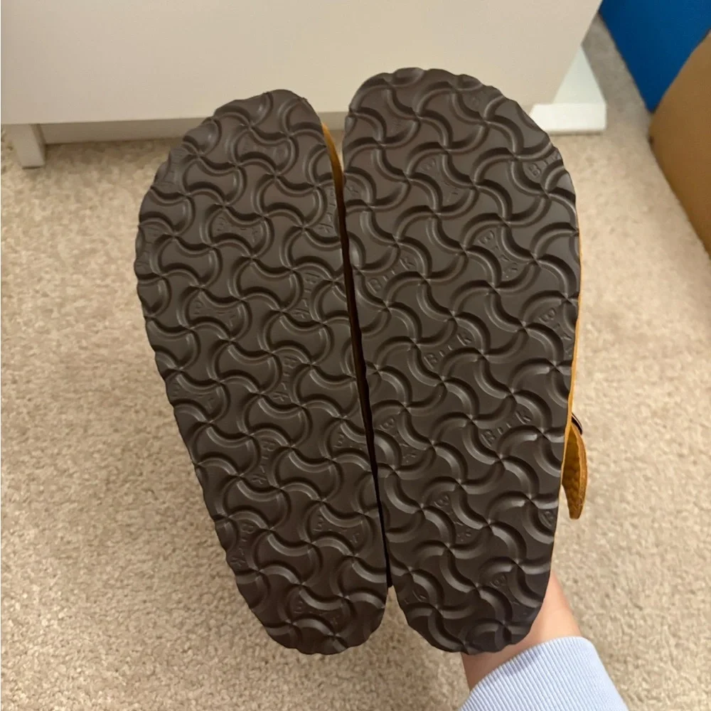 Birkenstock Boston Soft Footbed Clog Suede Shoes Honey Mink EU 36 US 5 5.5 - Picture 8 of 9